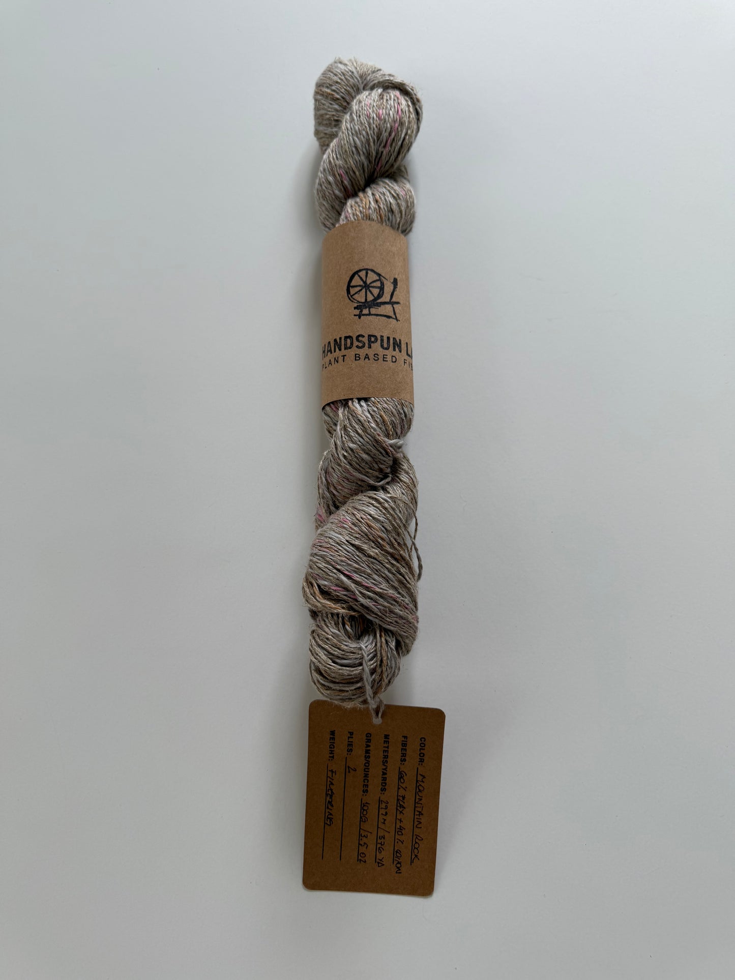 Hand Spun 'MOUNTAIN ROCK' Fingering Yarn