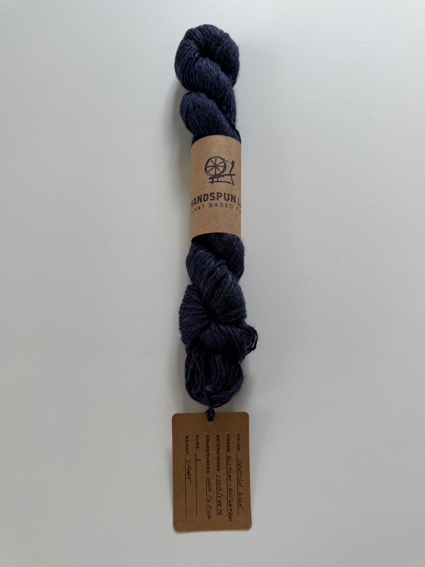 Hand Spun 'GREYISH BLUE' Yarn