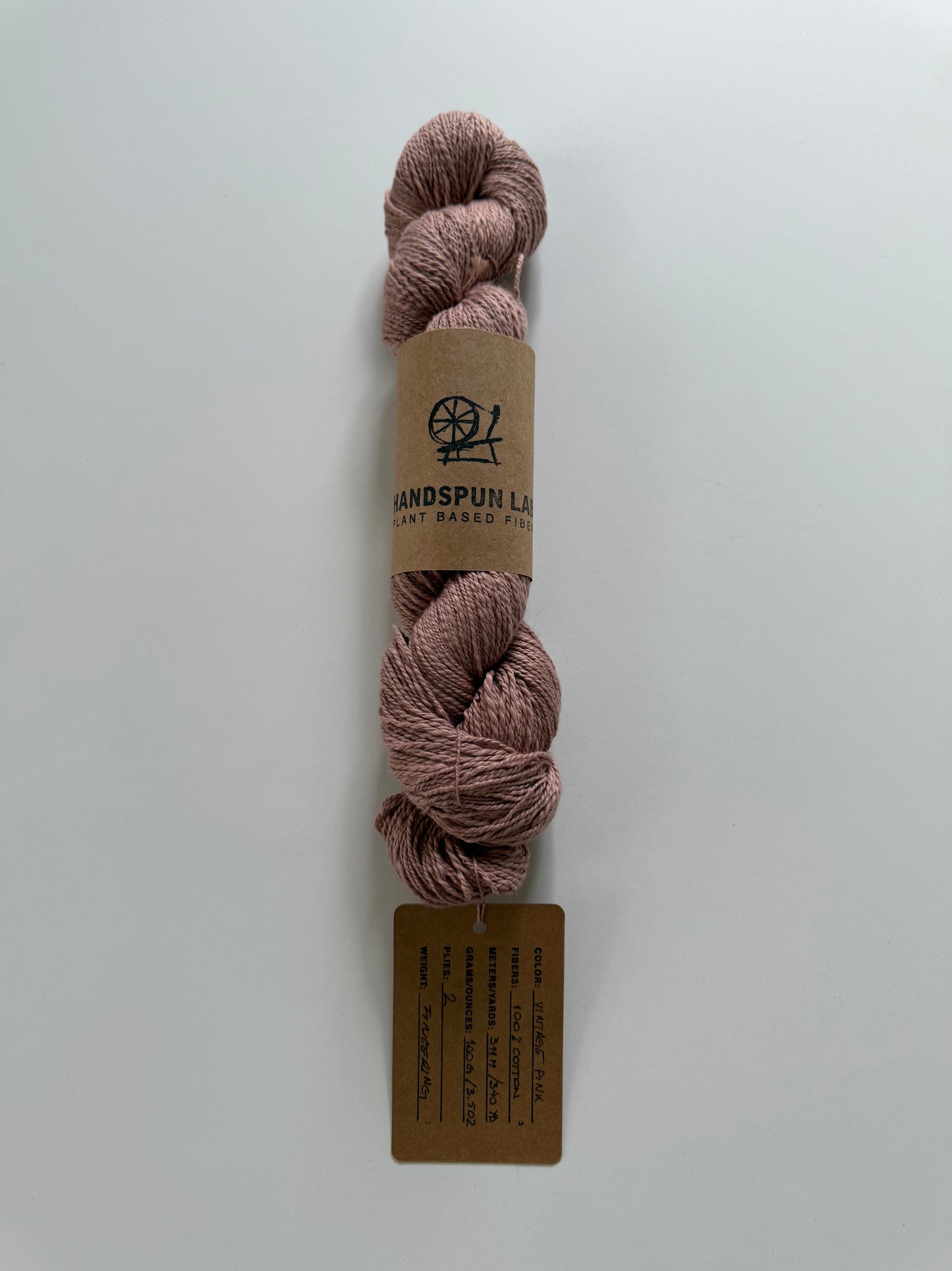Hand Spun 'VINTAGE PINK' Yarn